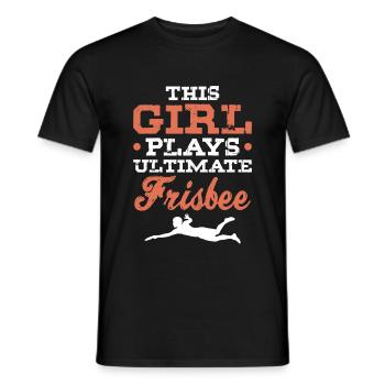 fille ultimate frisbee - T-shirt homme - noir - Devant - AI Model Male 178 light (178cm)