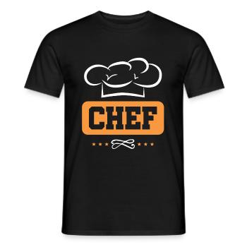 chef chef - Men's T-Shirt - black - Front - AI Model Male 178 light (178cm)