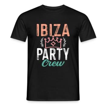 Ibiza Party Crew - Men's T-Shirt - black - Front - AI Model Male 178 light (178cm)