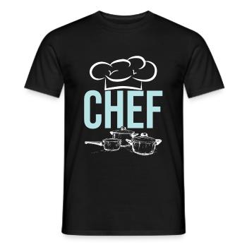 chef cuisiner - T-shirt homme - noir - Devant - AI Model Male 178 light (178cm)