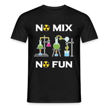 No Mix No Fun Labor Chimie T-shirt Science - T-shirt homme - noir - Devant - AI Model Male 178 light (178cm)