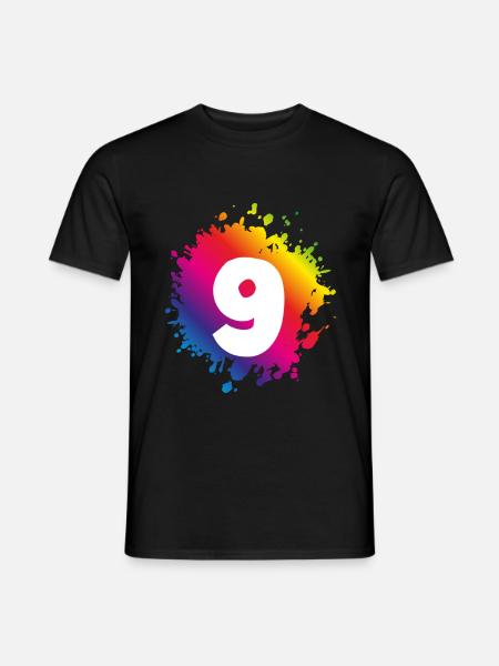 9 Number of blobs - Men's T-Shirt - black