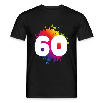 60 nombre de taches - T-shirt homme - noir - Devant - AI Model Male 178 light (178cm)
