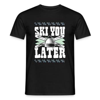 ski ski - T-shirt homme - noir - Devant - AI Model Male 178 light (178cm)