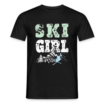 Ski Girl - T-shirt homme - noir - Devant - AI Model Male 178 light (178cm)