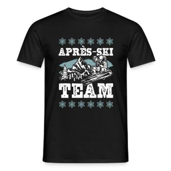 Après Ski Team - Men's T-Shirt - black - Front - AI Model Male 178 light (178cm)
