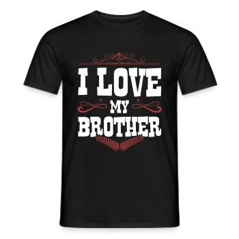 J’aime mon frère - T-shirt homme - noir - Devant - AI Model Male 178 light (178cm)