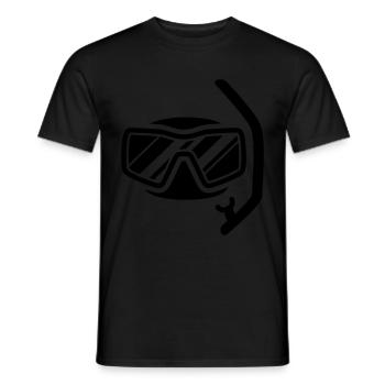 Diving goggles Silhouette - Men's T-Shirt - black - Front - AI Model Male 178 light (178cm)