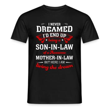 Mens Proud Son In Law D’Une Mère Géniale Effrayante - T-shirt homme - noir - Devant - AI Model Male 178 light (178cm)