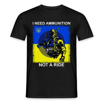 Peace Ukraine stand with Ukrainian stop war Kyiv h - Men's T-Shirt - black - Front - AI Model Male 178 light (178cm)
