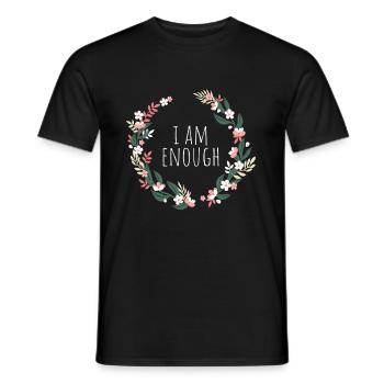 Je suis assez je suis assez affirmation pleine conscience - T-shirt homme - noir - Devant - AI Model Male 178 light (178cm)