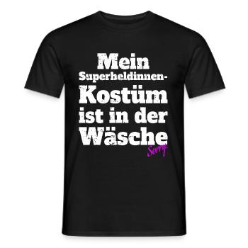 Superheldin Kostüm Ist In Der Wäsche Köln Karneval - Männer T-Shirt - Schwarz - Vorne - AI Model Male 178 light (178cm)