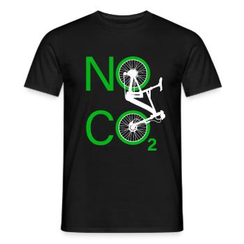 No CO2 Bike Climate Change MTB Mountain Bike E-Bike - Men's T-Shirt - black - Front - AI Model Male 178 light (178cm)