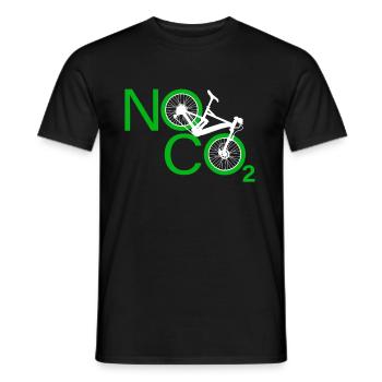 No CO2 Bike Climate Change MTB Mountain Bike E-Bike - Men's T-Shirt - black - Front - AI Model Male 178 light (178cm)