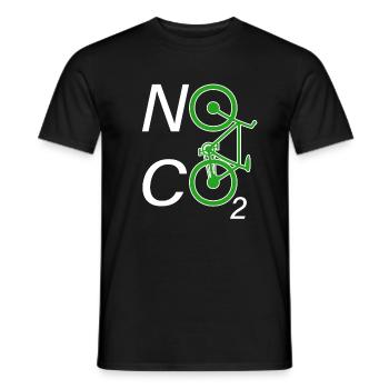 No CO2 Bike Climate Change MTB Mountain Bike E-Bike - Men's T-Shirt - black - Front - AI Model Male 178 light (178cm)