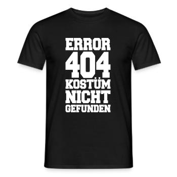 Error 404 Kostüm Nicht Gefunden Karneval Halloween - Männer T-Shirt - Schwarz - Vorne - AI Model Male 178 light (178cm)