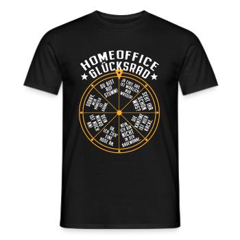 Homeoffice Glücksrad Büro Heimarbeit Home Office - Männer T-Shirt - Schwarz - Vorne - AI Model Male 178 light (178cm)