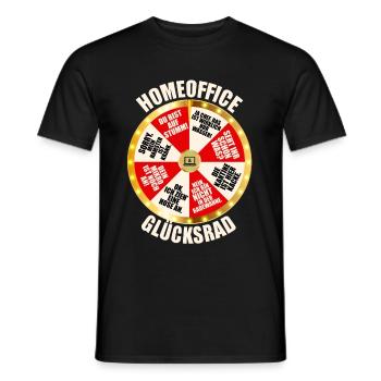Homeoffice Glücksrad Büro Heimarbeit Home Office - Männer T-Shirt - Schwarz - Vorne - AI Model Male 178 light (178cm)