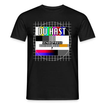 Du Hast Sendepause Testbild 90er Party 80er Jahre - Männer T-Shirt - Schwarz - Vorne - AI Model Male 178 light (178cm)