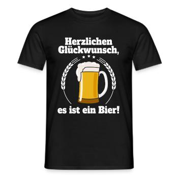 Bierbauch Schwangerschaft Vater Schwanger Bier - Männer T-Shirt - Schwarz - Vorne - AI Model Male 178 light (178cm)