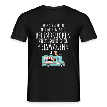 Eis Liebhaber Mich Mit Auto Beeindrucken Eiswagen - Männer T-Shirt - Schwarz - Vorne - AI Model Male 178 light (178cm)
