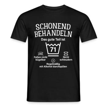 71. Geburtstag Schonend Behandeln 71 Teil Ist 71 - Männer T-Shirt - Schwarz - Vorne - AI Model Male 178 light (178cm)