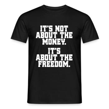Unternehmer Freiheit Aktien ETF It's About Freedom - Männer T-Shirt - Schwarz - Vorne - AI Model Male 178 light (178cm)