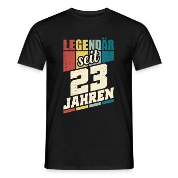 23. Geburtstag Legendär Seit 23 Jahren Legende 23 - Männer T-Shirt - Schwarz - Vorne - AI Model Male 178 light (178cm)