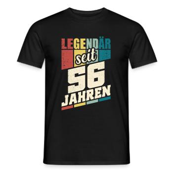 56. Geburtstag Legendär Seit 56 Jahren Legende 56 - Männer T-Shirt - Schwarz - Vorne - AI Model Male 178 light (178cm)
