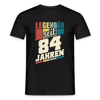 84. Geburtstag Legendär Seit 84 Jahren Legende 84 - Männer T-Shirt - Schwarz - Vorne - AI Model Male 178 light (178cm)