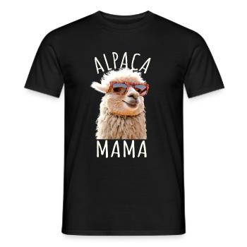 Alpaca Mama Alpaca Mother Llama Mother's Day Alpaca - Men's T-Shirt - black - Front - AI Model Male 178 light (178cm)