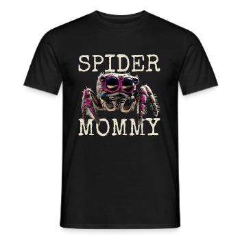 Spinnen Mama Spider Mommy Vogelspinnen Mom Spinne - Männer T-Shirt - Schwarz - Vorne - AI Model Male 178 light (178cm)