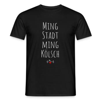 Ming Stadt Ming Kölsch Kölle Kölner Karneval Köln - Männer T-Shirt - Schwarz - Vorne - AI Model Male 178 light (178cm)