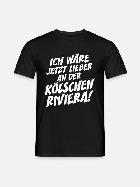 Kölsche Riviera Kölle Kölsch Kölner Karneval Köln - Männer T-Shirt - Schwarz