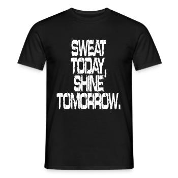Transpirer aujourd’hui Briller demain Entraînement Sport Fitness - T-shirt homme - noir - Devant - AI Model Male 178 light (178cm)