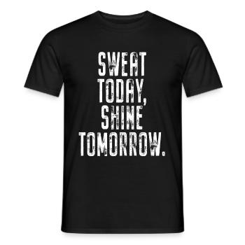 Transpirer aujourd’hui Briller demain Entraînement Sport Fitness - T-shirt homme - noir - Devant - AI Model Male 178 light (178cm)