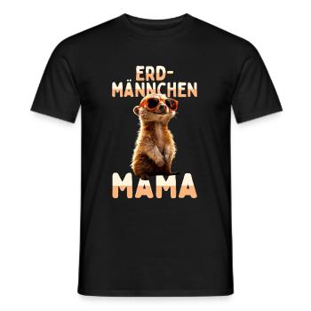 Erdmännchen Mama Mom Muttertag Mutter Meerkat Girl - Männer T-Shirt - Schwarz - Vorne - AI Model Male 178 light (178cm)