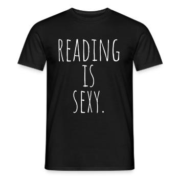 Reading Is Sexy Bookworm Bookworm Reading Books - Men's T-Shirt - black - Front - AI Model Male 178 light (178cm)