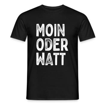 Moin Oder Watt Ruhrgebiet Ruhrpott Hamburg Moin - Männer T-Shirt - Schwarz - Vorne - AI Model Male 178 light (178cm)