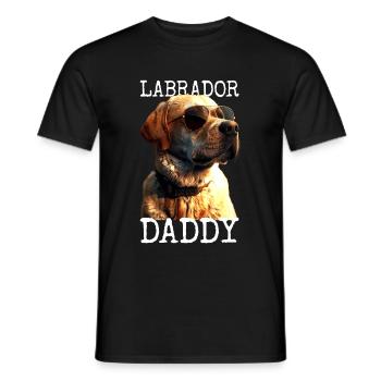 Labrador Daddy Dad Father's Day Labrador Retriever - Men's T-Shirt - black - Front - AI Model Male 178 light (178cm)