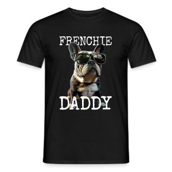 Frenchie Daddy Papa Fête des Pères Dogue Allemand - T-shirt homme - noir - Devant - AI Model Male 178 light (178cm)