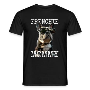 Frenchie Mommy Mama Muttertag Französische Dogge - Männer T-Shirt - Schwarz - Vorne - AI Model Male 178 light (178cm)