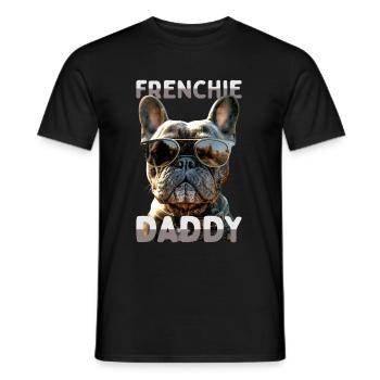Frenchie Daddy Papa Fête des Pères Dogue Allemand - T-shirt homme - noir - Devant - AI Model Male 178 light (178cm)