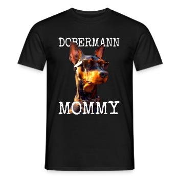 Doberman Maman Maman Mère Fête des Mères Maman Doberman - T-shirt homme - noir - Devant - AI Model Male 178 light (178cm)