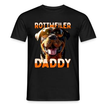 Rottweiler Daddy Papa Vater Vatertag Dad Hunde - Männer T-Shirt - Schwarz - Vorne - AI Model Male 178 light (178cm)
