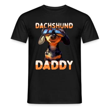 Dachshund Daddy Dachshund Dad Viennese Dad Father's Day - Men's T-Shirt - black - Front - AI Model Male 178 light (178cm)