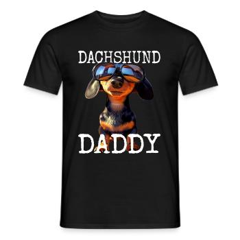 Dachshund Daddy Dachshund Dad Viennese Dad Father's Day - Men's T-Shirt - black - Front - AI Model Male 178 light (178cm)