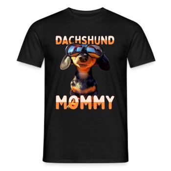 Dachshund Mommy Viennese Mom Dachshund Mom Mother's Day - Men's T-Shirt - black - Front - AI Model Male 178 light (178cm)