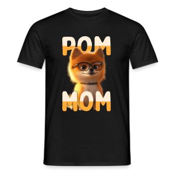 Pom Mom Pomeranian Mommy Spitz Mom Mother's Day Mom - Men's T-Shirt - black - Front - AI Model Male 178 light (178cm)