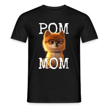 Pom Mom Pomeranian Mommy Spitz Mom Mother's Day Mom - Men's T-Shirt - black - Front - AI Model Male 178 light (178cm)